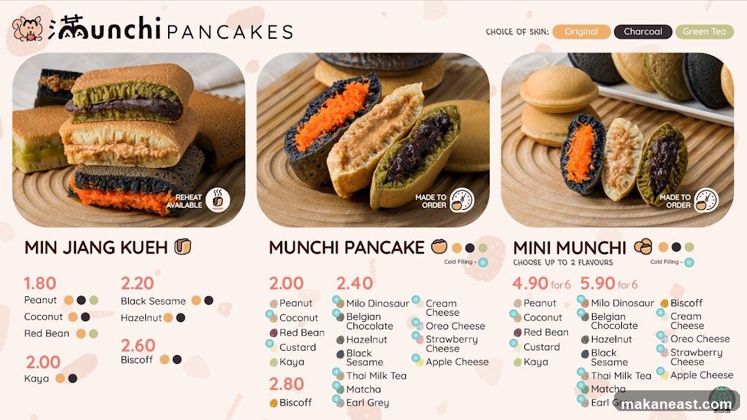 Munchi Pancakes Menu