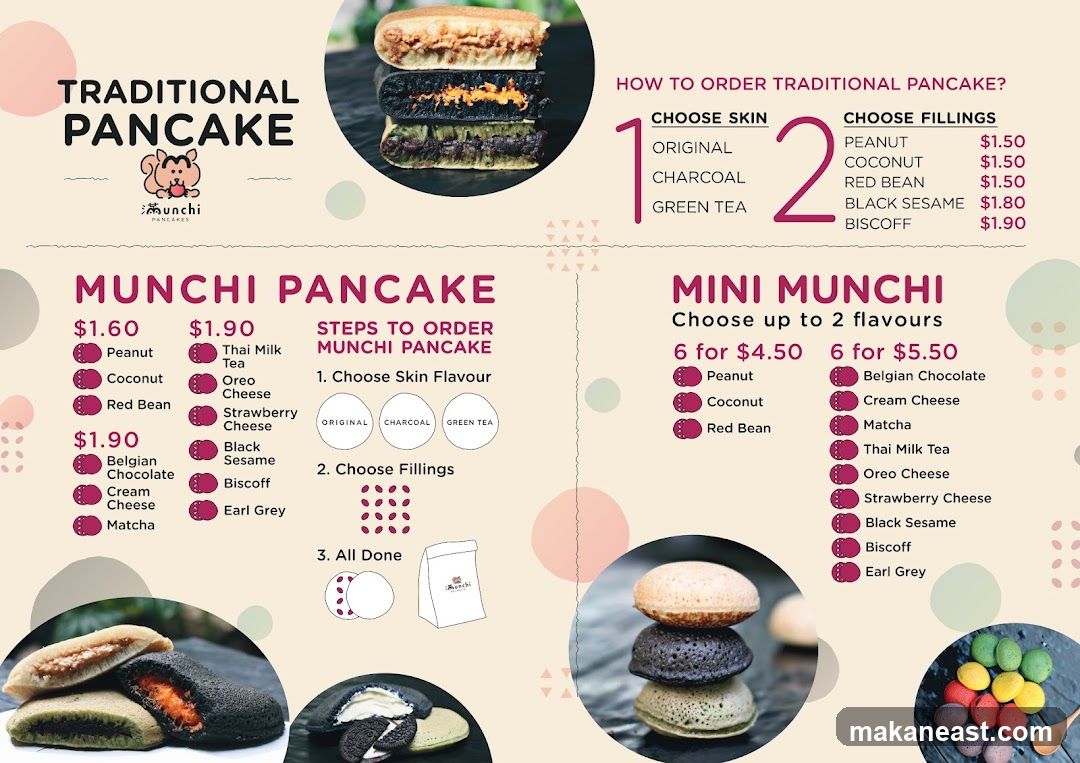 Munchi Pancakes Menu