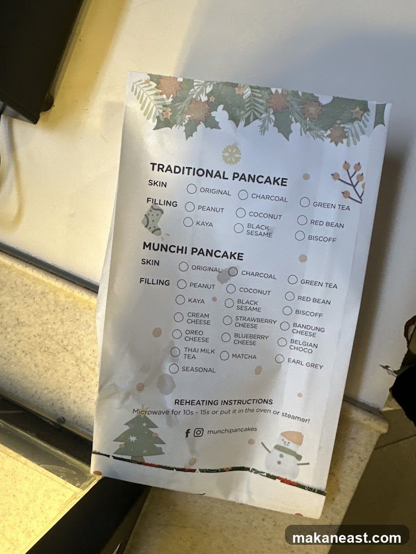 Pancake Menu