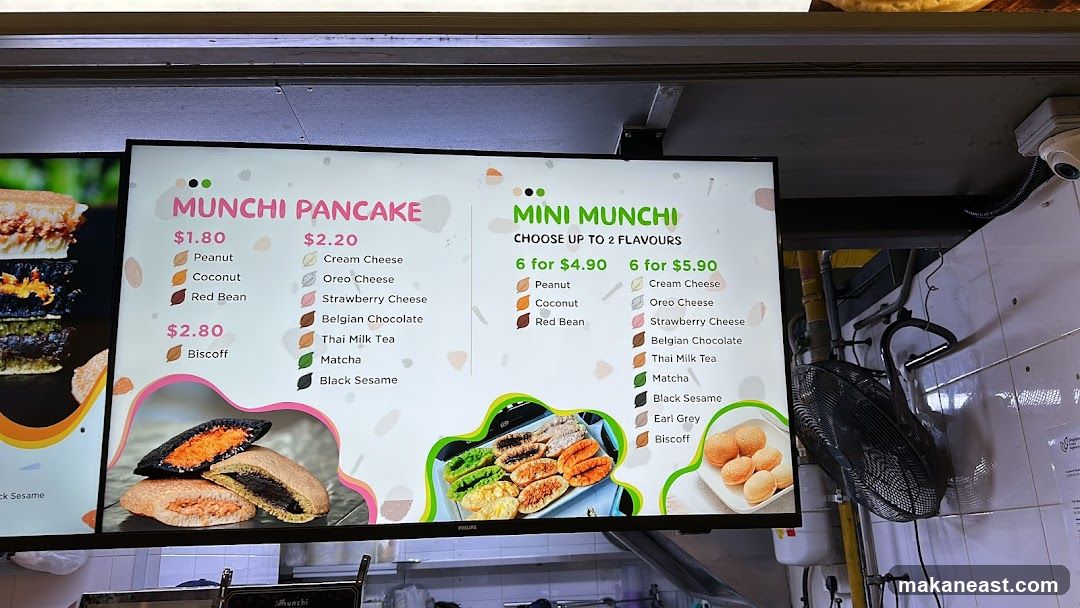 Munchi Pancake and Mini Munchi Menu