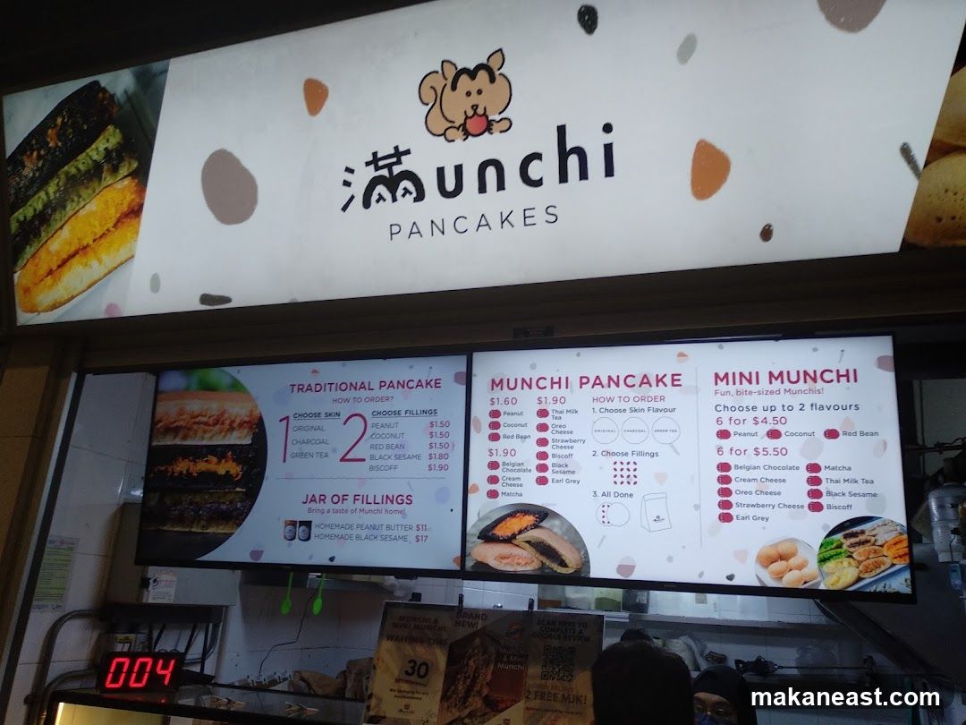 Munchi Pancakes Menu