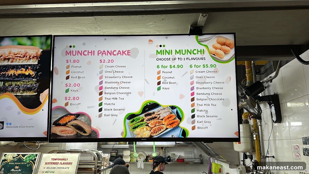 Munchi Pancake Menu
