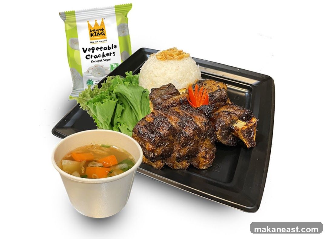 Grilled Meat Platter with Rice and Soup