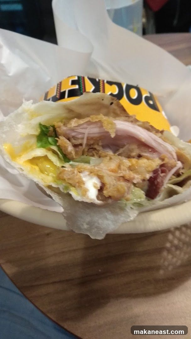 Wrap with fried chicken and bacon