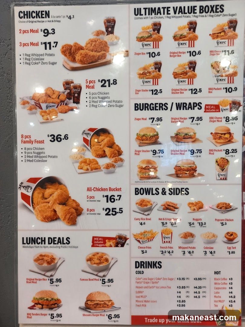 KFC Menu