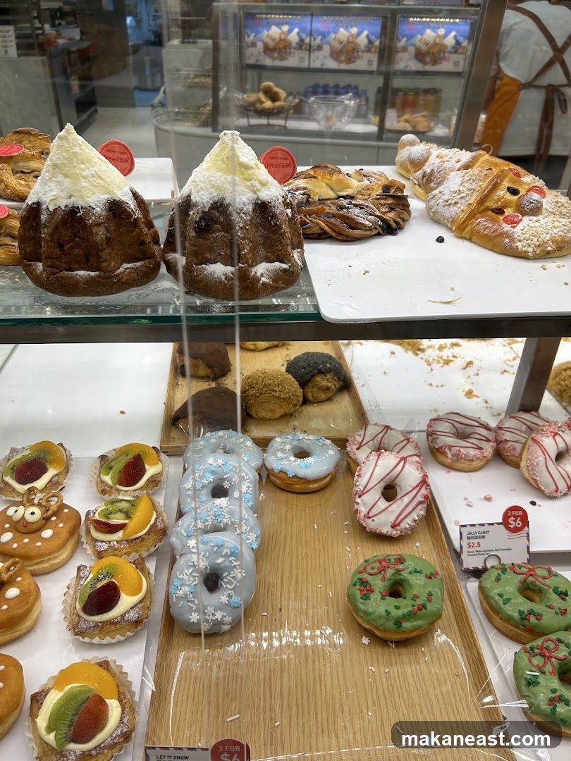 Assortment of Festive Pastries and Donuts