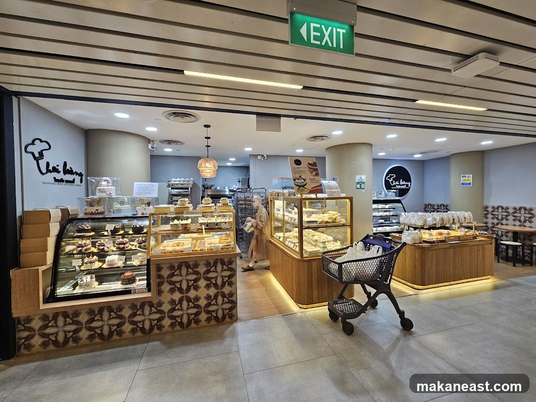 Bakery Interior with Cakes and Pastries