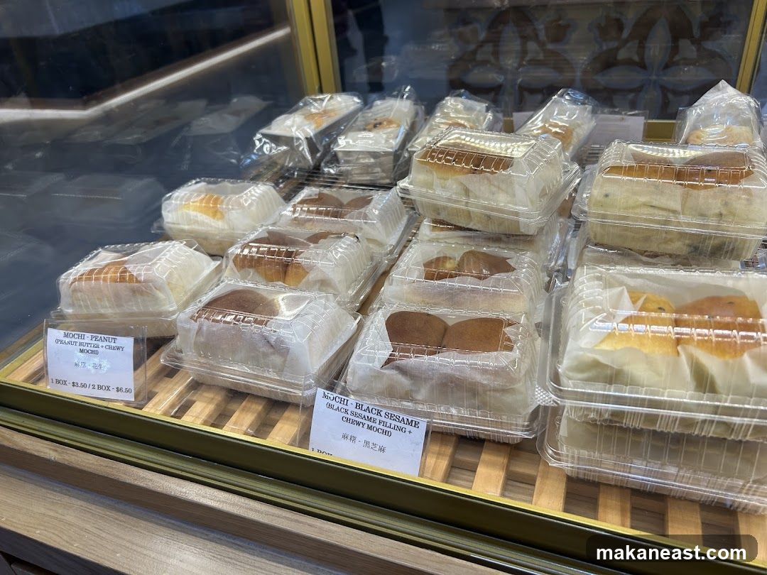 Mochi Pastries in Display Case