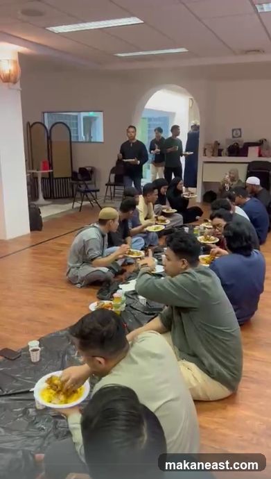 People eating together on the floor