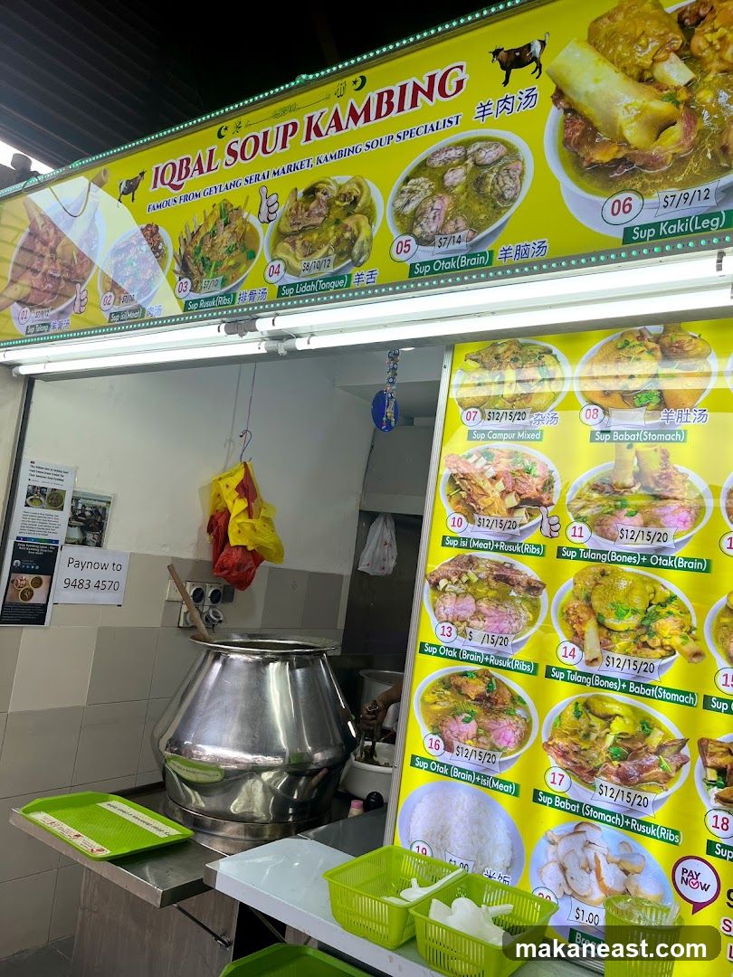 Iqbal Soup Kambing Menu