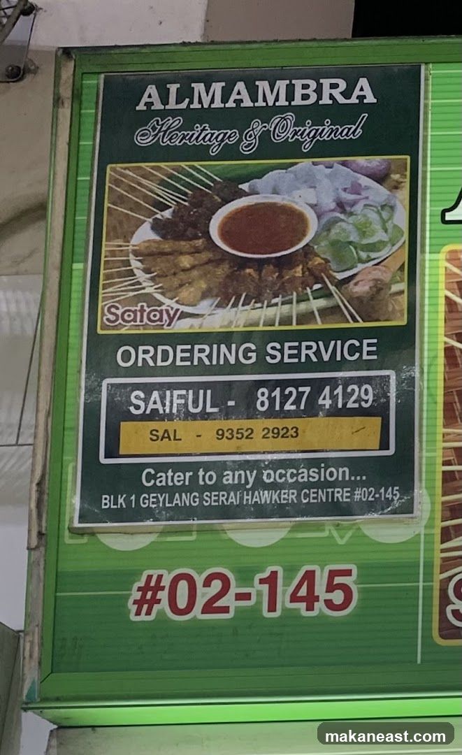Alhambra Heritage & Original Satay Ordering Service