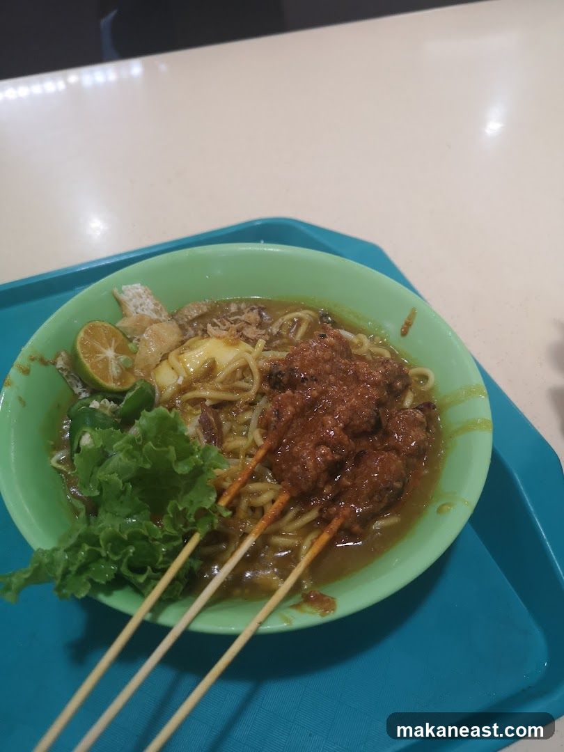 Noodle Dish with Skewers