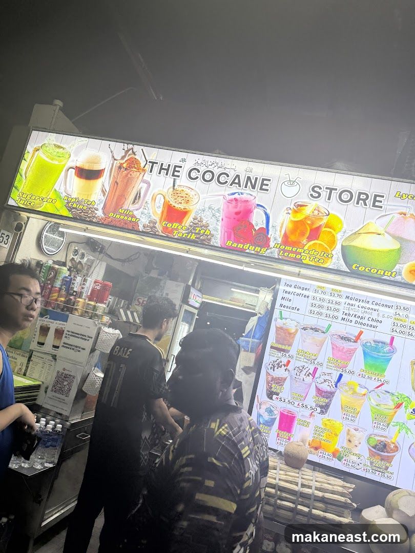 The Cocane Store Menu