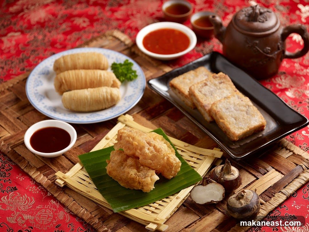 Assortment of Fried and Steamed Delicacies