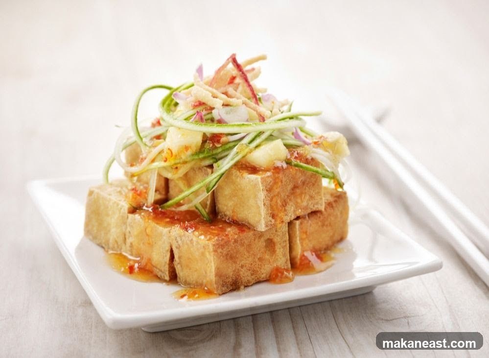 Fried Tofu with Toppings