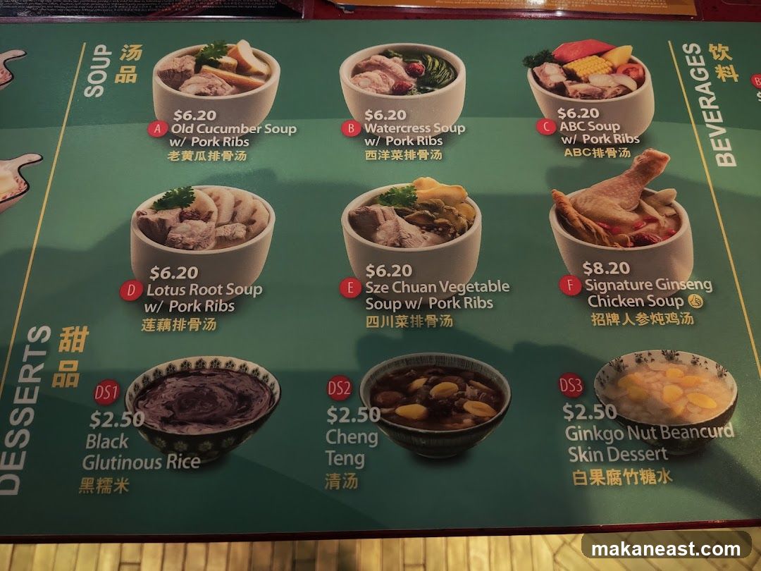 Soups and Desserts