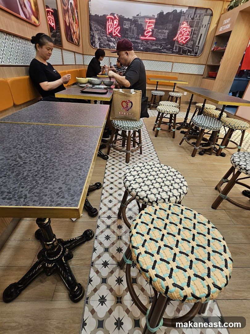 Restaurant Interior with Patrons