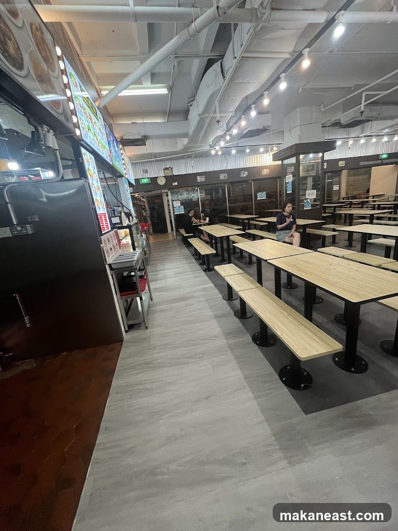 Food court seating area