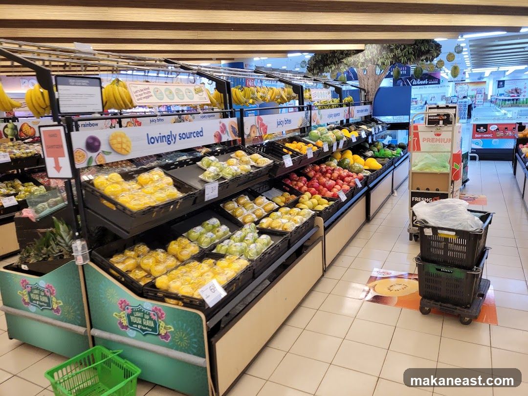 Fruit Display in a Supermarket