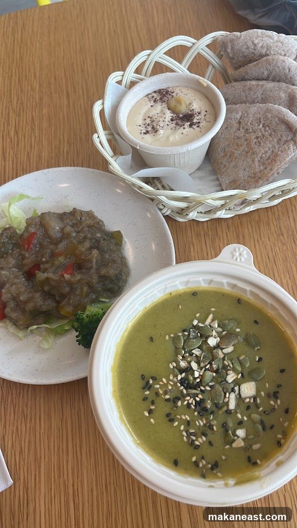 Soup and Hummus with Pita