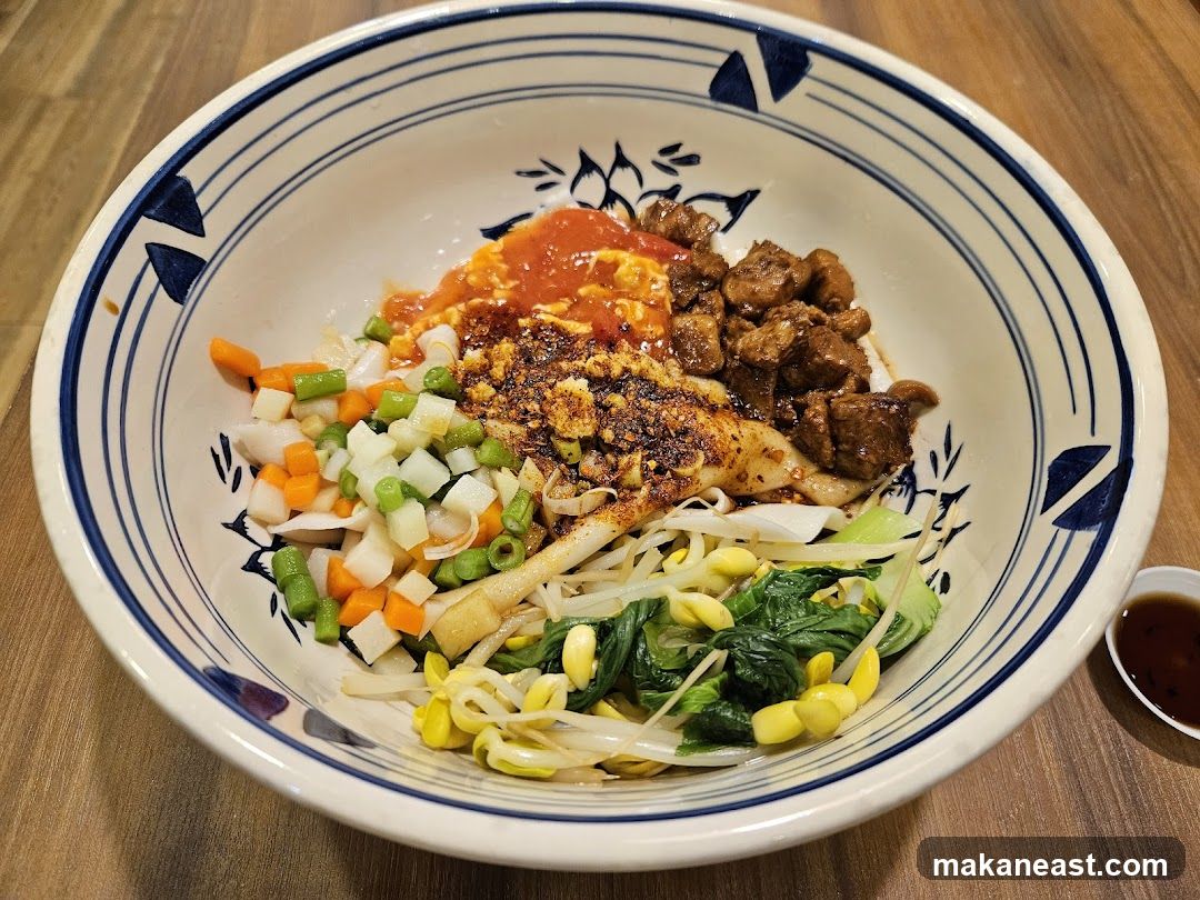 Bowl of Noodles with Toppings