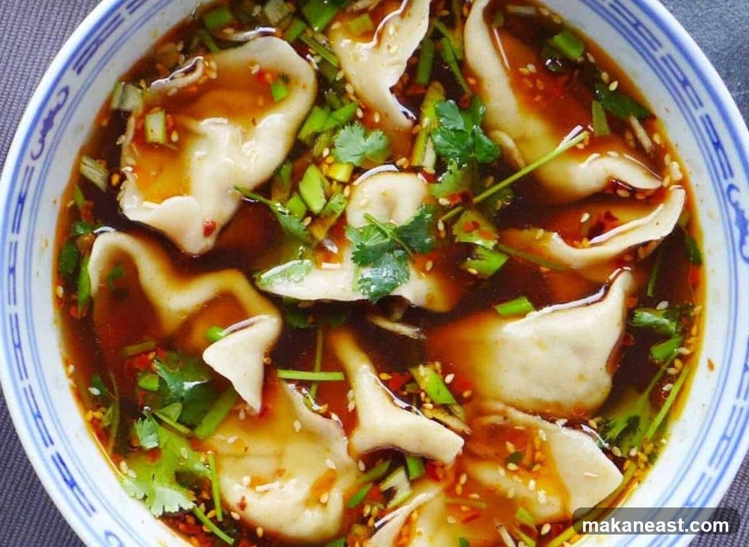 Spicy Dumplings in Broth
