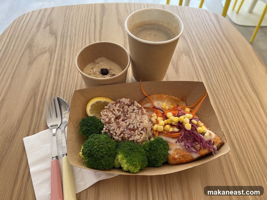 Meal with Coffee and Soup