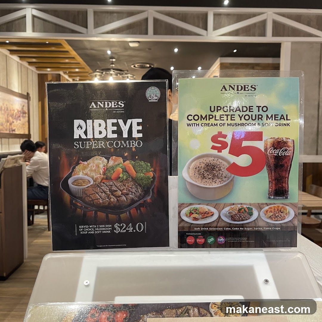 Andes by Astons Menu
