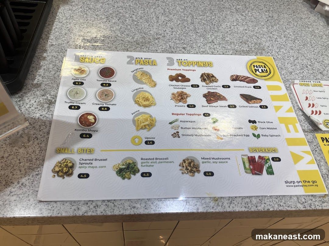 Pasta Play Menu