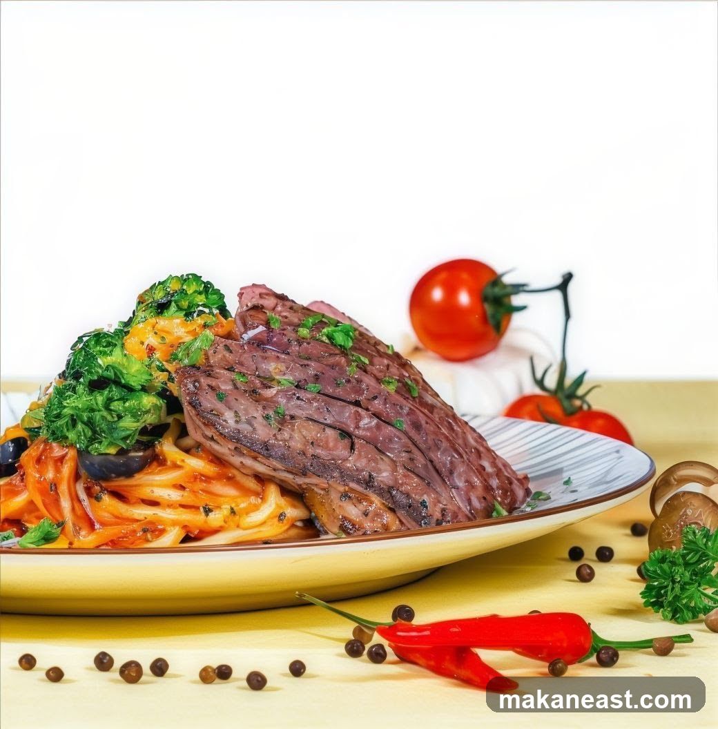 Steak and Pasta Dish