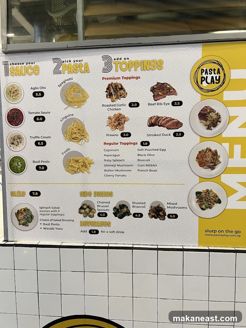 Pasta Play Menu