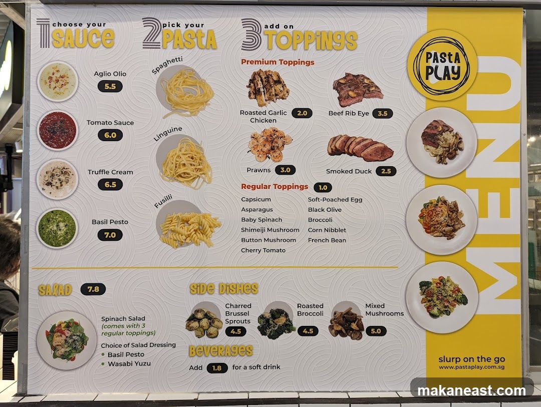 Pasta Play Menu