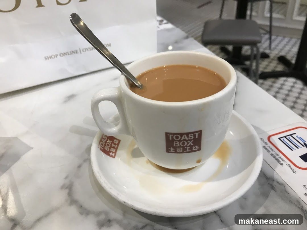 Coffee with Toast Box branding