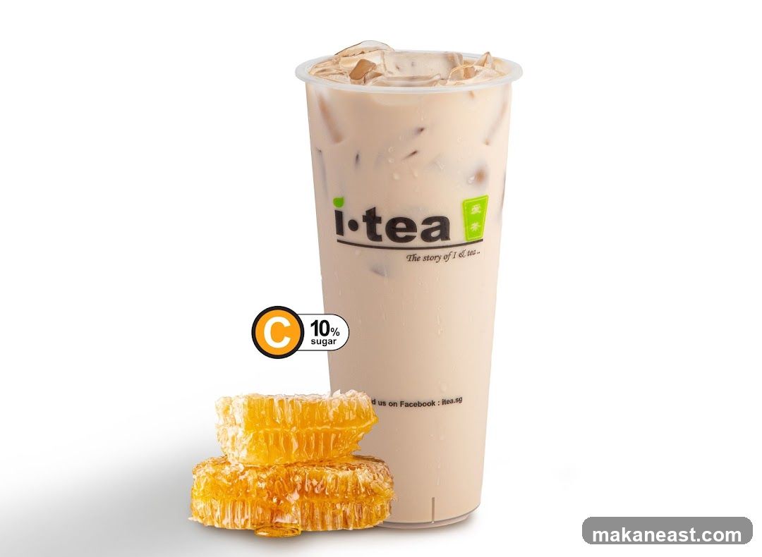 I-tea drink with honeycomb