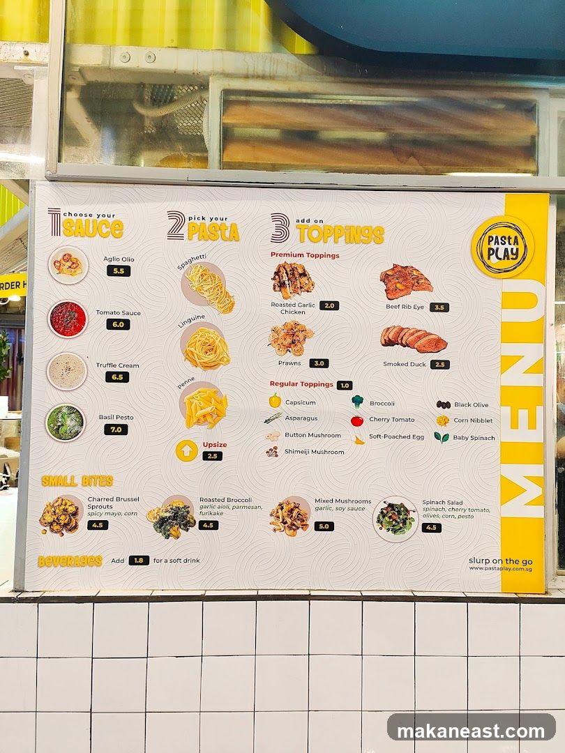 Pasta Play Menu