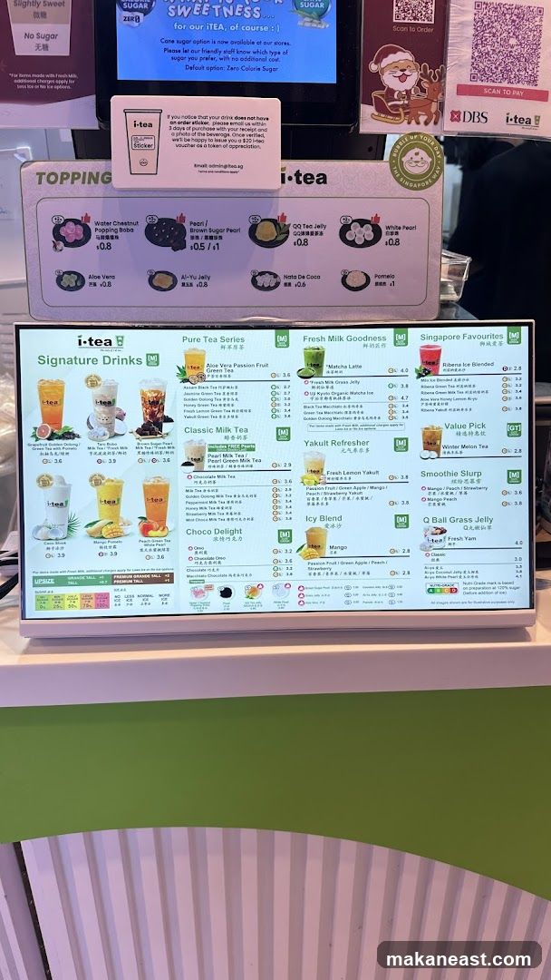 i-tea Menu