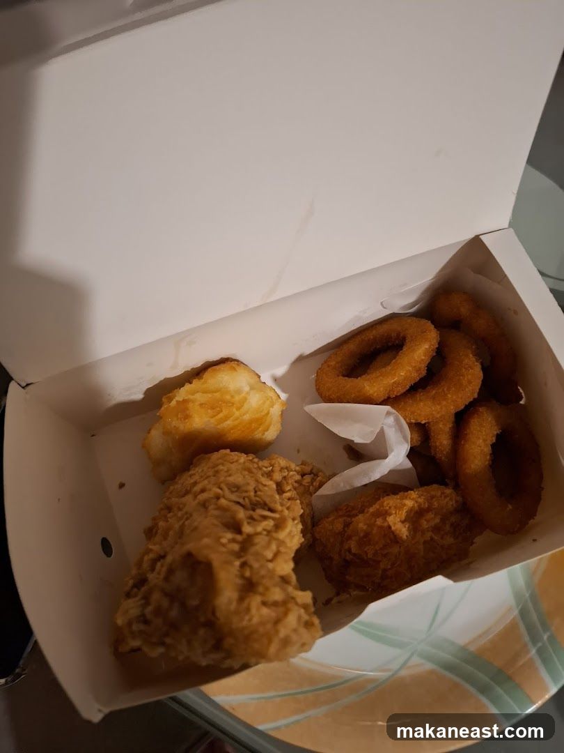 Fried Chicken and Onion Rings