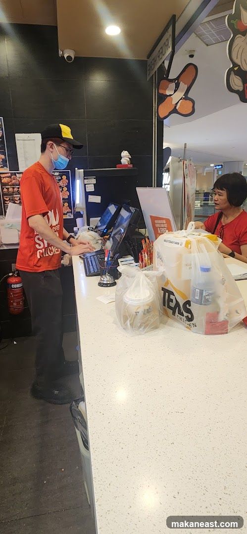 Counter service at a fast-food restaurant