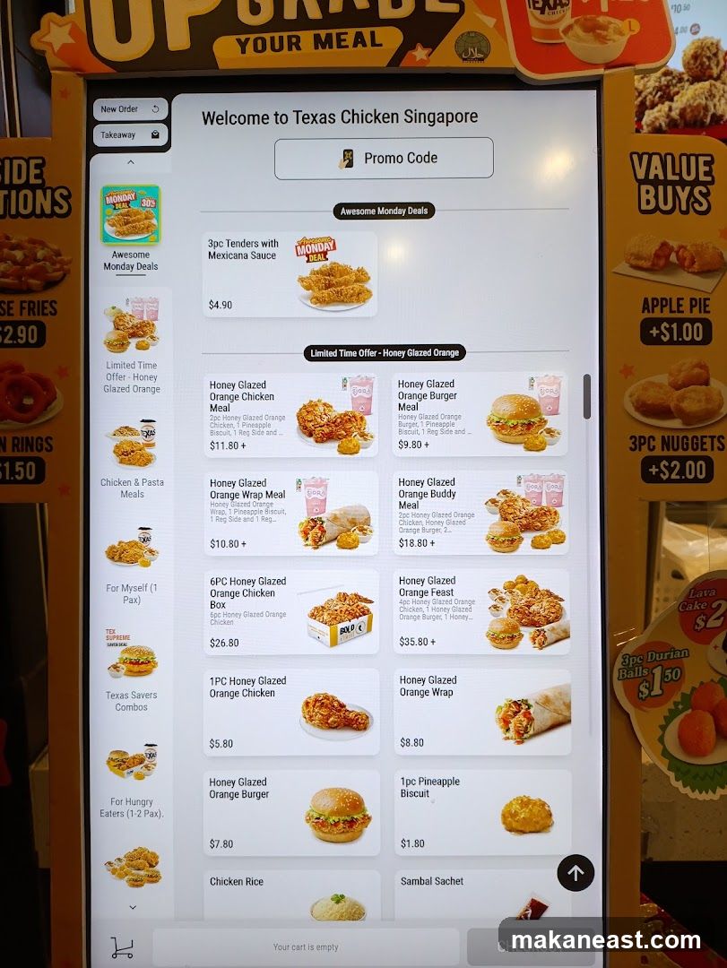 Texas Chicken Singapore Menu