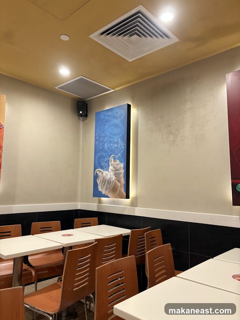 Restaurant Interior with Ice Cream Art