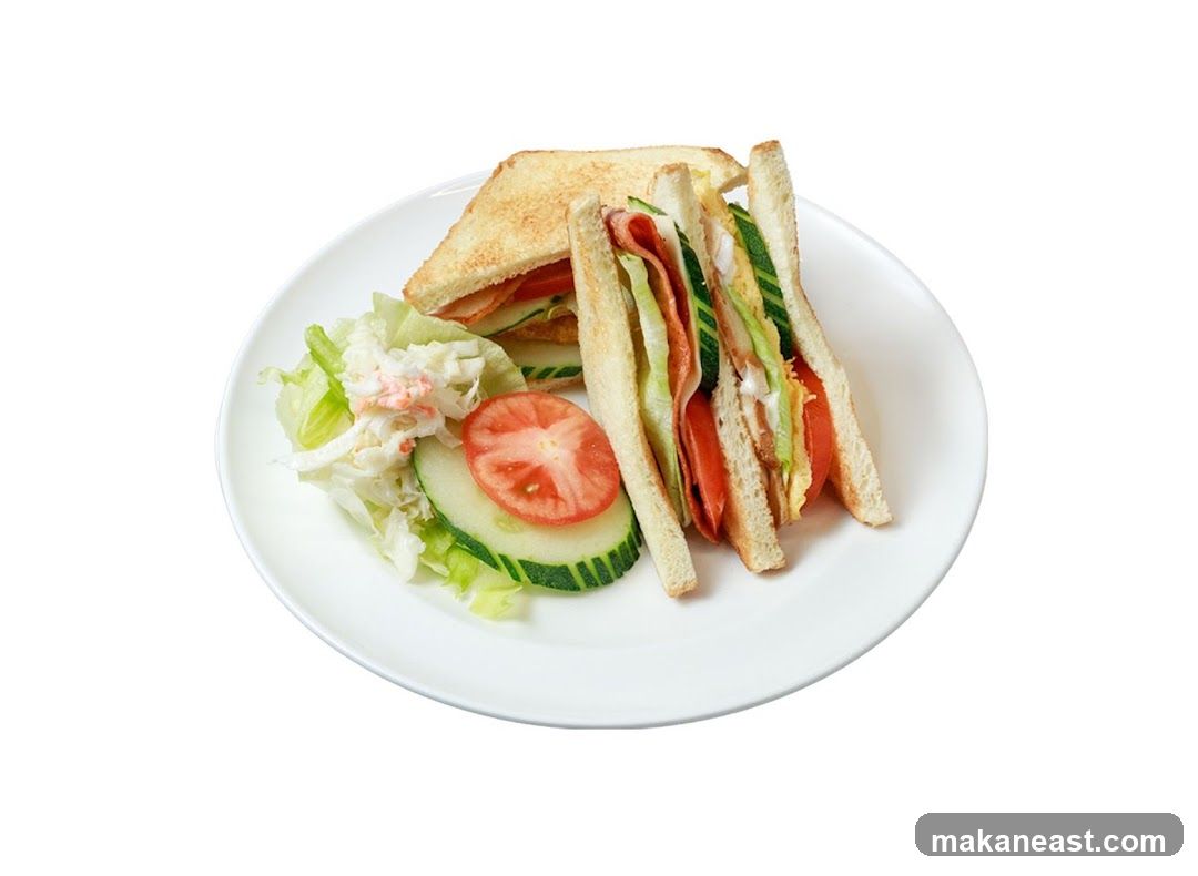 Club Sandwich with Side Salad