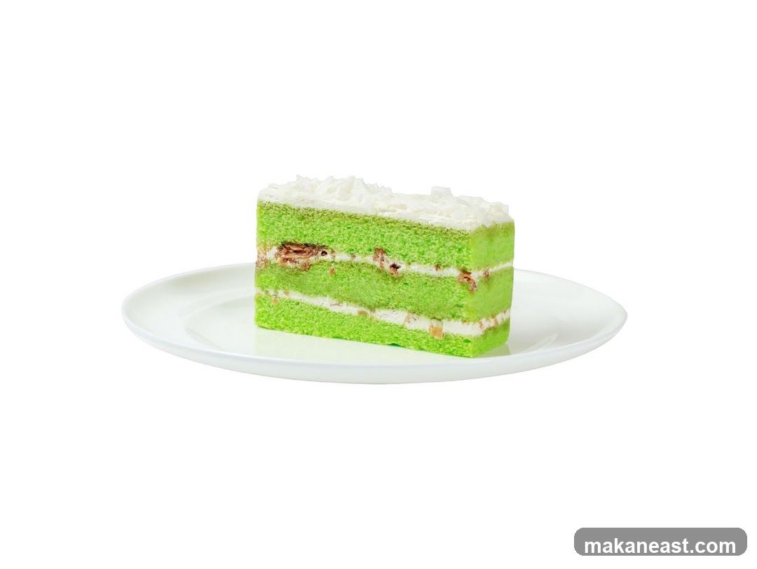 Slice of Pandan Cake