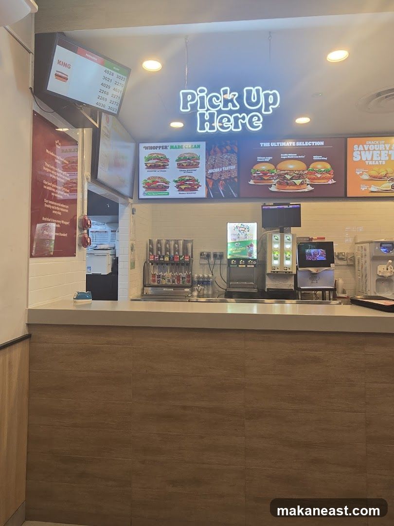 Burger Restaurant Pickup Counter