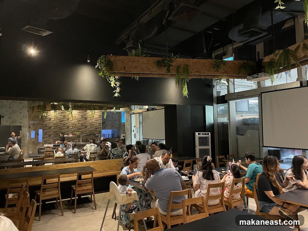 Restaurant Interior with Patrons