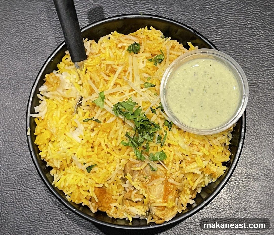 Chicken Biryani with Raita