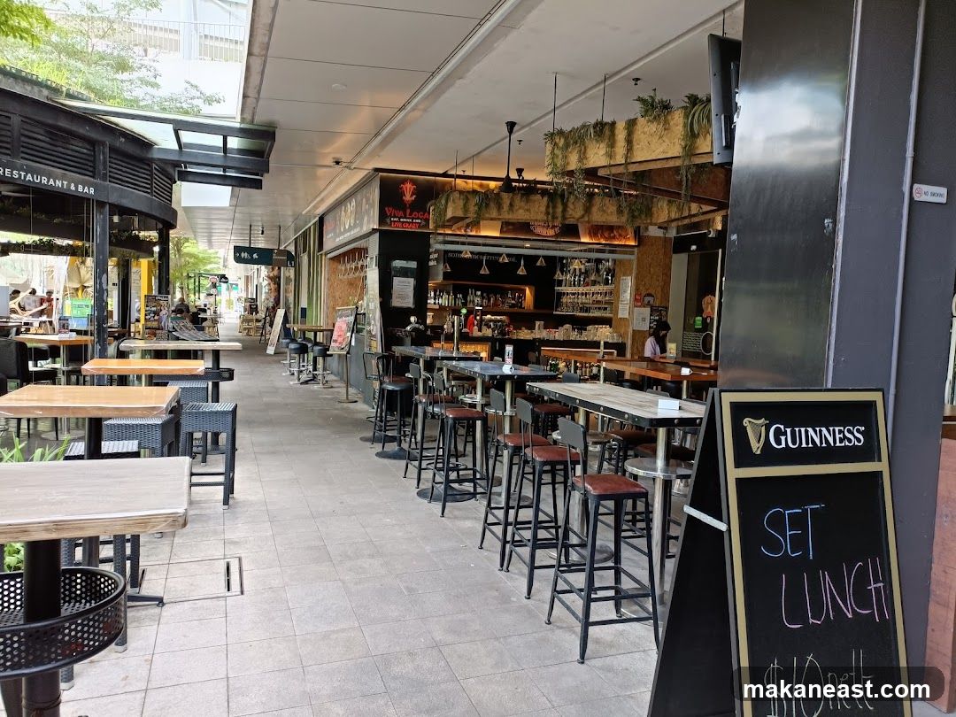 Outdoor Seating Area with Bar