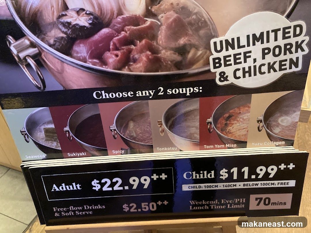 Unlimited Beef, Pork & Chicken Hot Pot