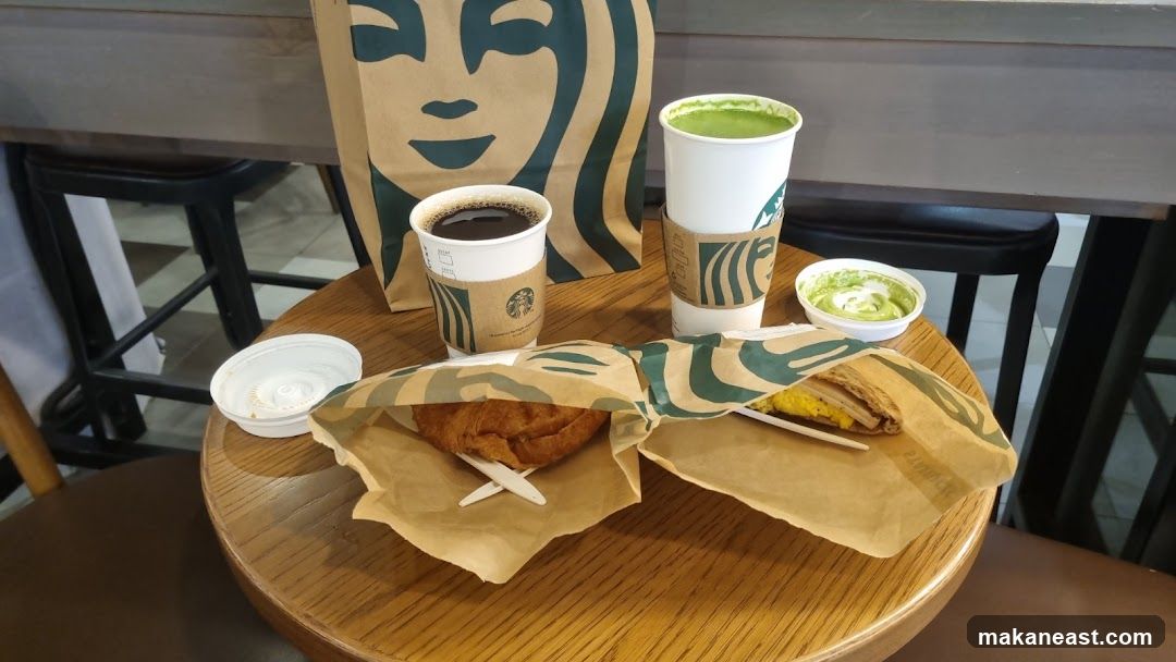 Starbucks Coffee and Pastries