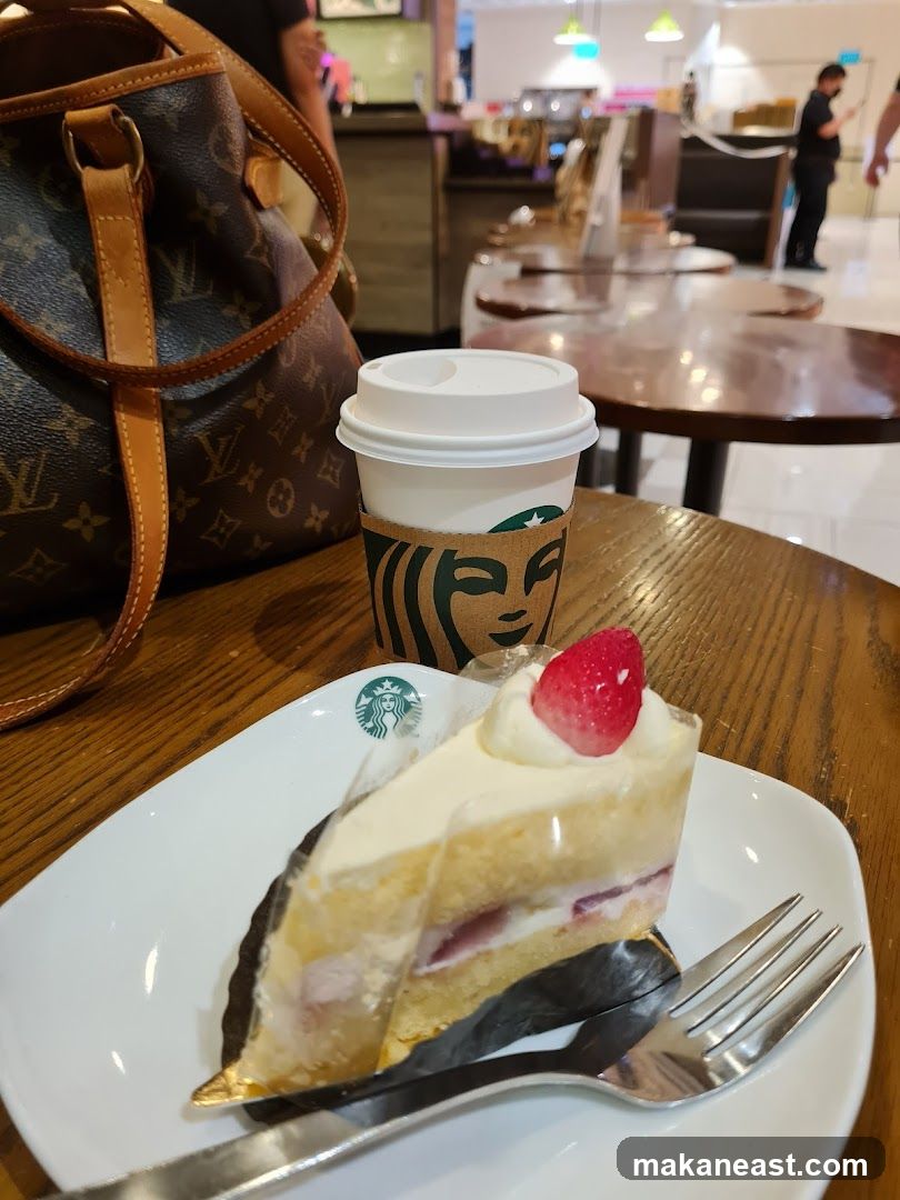 Starbucks Coffee and Cake