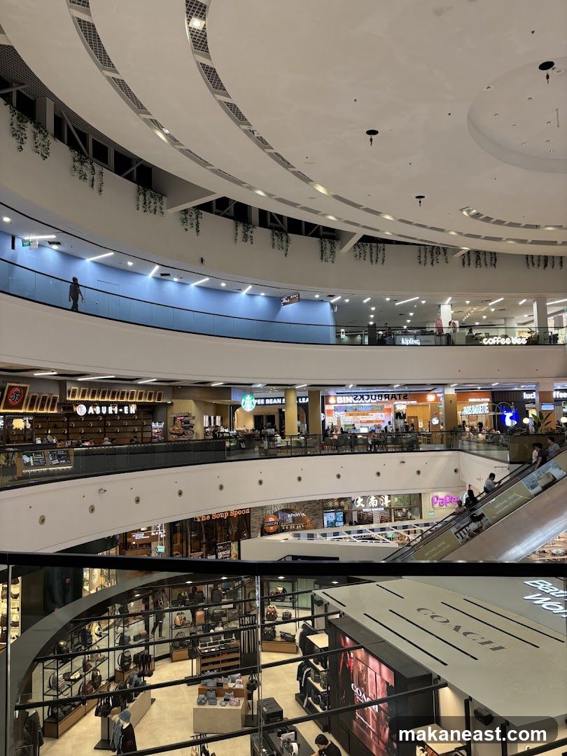 Multi-level shopping mall interior